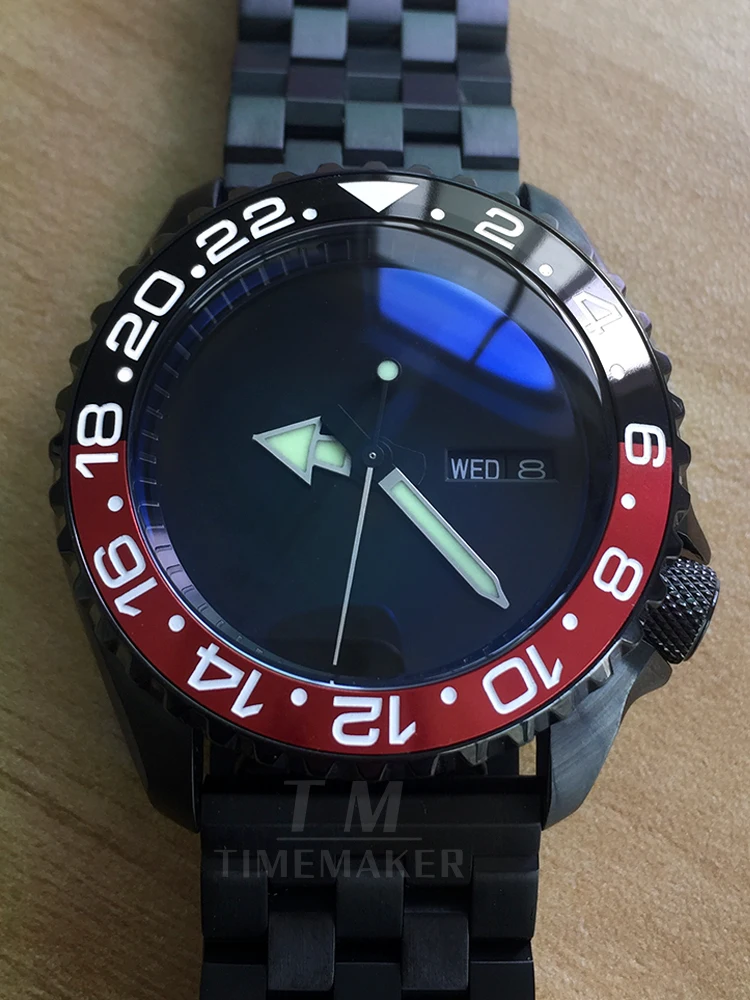 Custom Made Watch Case Parts Sloped Aluminum Bezel Insert 38*30.6mm For