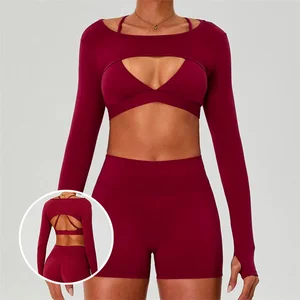 Roregal New Brushed Long Sleeved Sports Shawl Yoga Outfit Fitness Running Sports Cover for Women