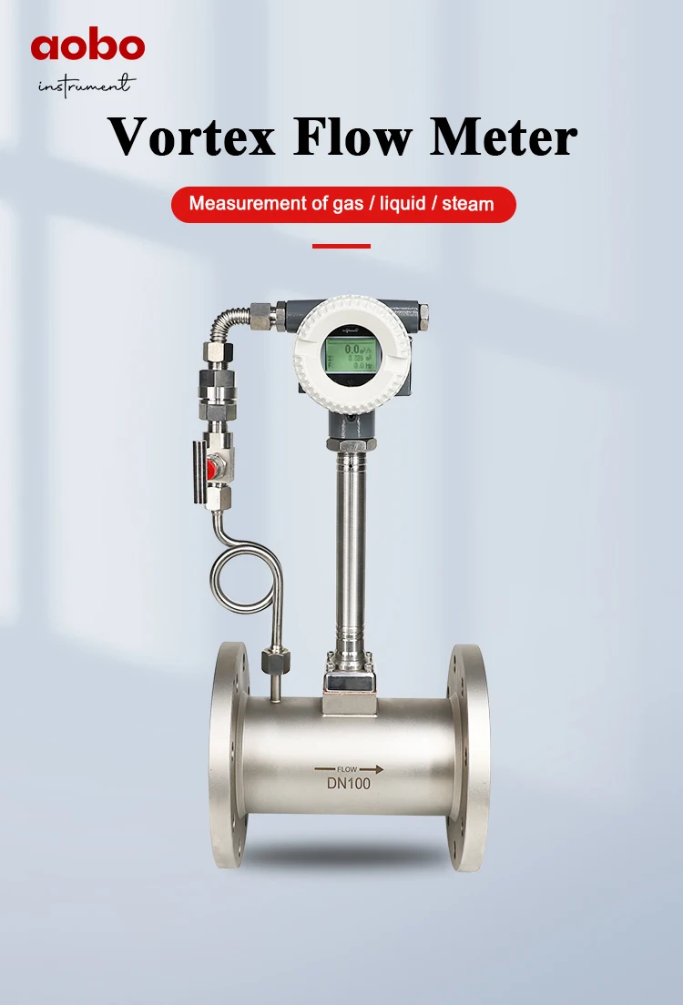 Hydrogen Co2 Gas Flowmeter Air Flow Meter Steam Vortex Flowmeter - Buy ...