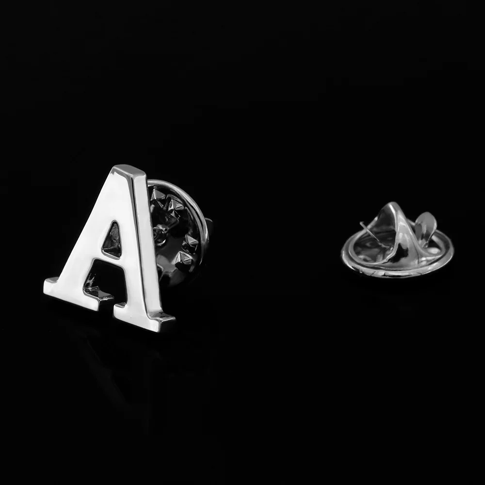 Gemelli Classici Uomo In Acciaio Inox Con Iniziale: Regalo Personalizzato Con Lettera Dell'Alfabeto