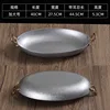 40cm Egg-shaped Double-handled Frying Pan (Retro Style)