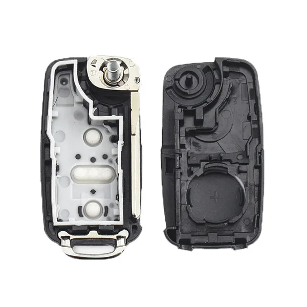 3 Button Flip Folding Remote Key Shell Fob Fit for VW Skoda 202AD Car Key Cover With Pin