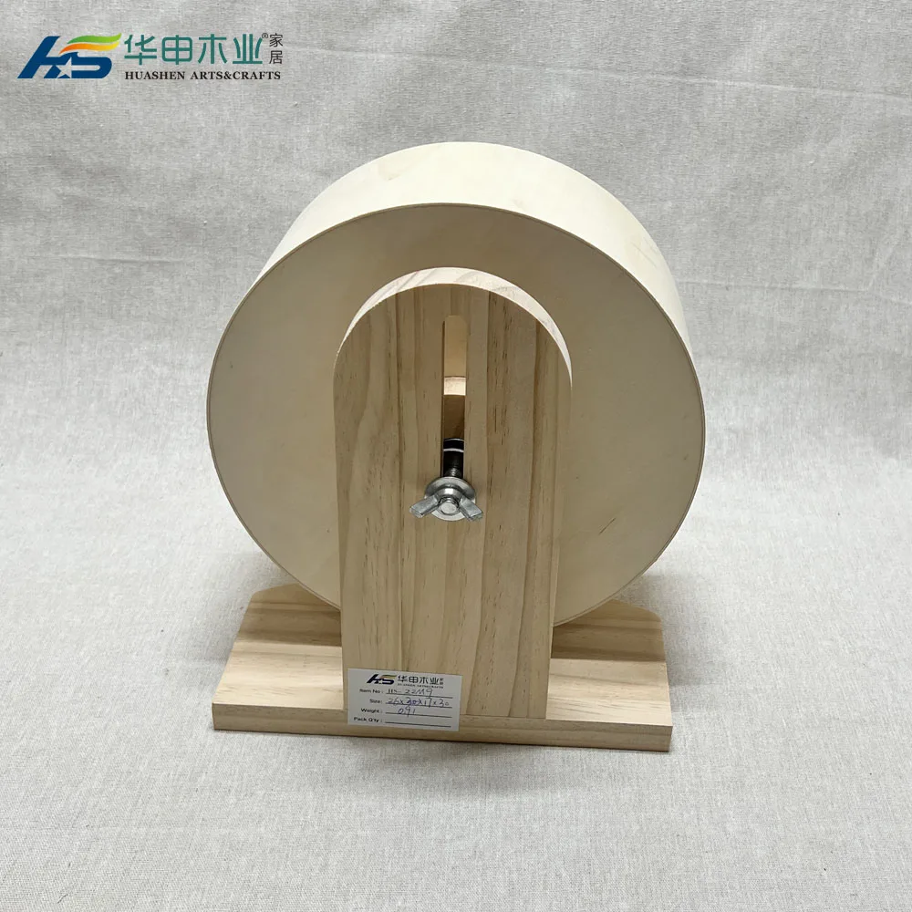 Factory Custom Pet Hamster Toys 20cm Wooden Exercise Running Wheel for Hamster