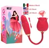 L1404-0 Vibratore Rose con Funzione di Aspirazione e Spinta, rosso