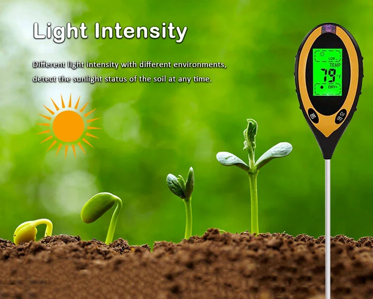 4 In 1 Soil Moisture Meter For Plants,Soil Ph Meter Wtih Precise Sensor