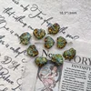 14#maple leaf - Amber with blue (one piece)