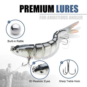 Cherry Bass Trout Multi Jointed Swimbait Slow Sinking Bionic Freshwater Lures Silicone Lifelike Fishing Lure Suit for River – Soft Lure – view 4