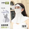 Gorro desmontable, protector de cuello y protector facial (gris claro)