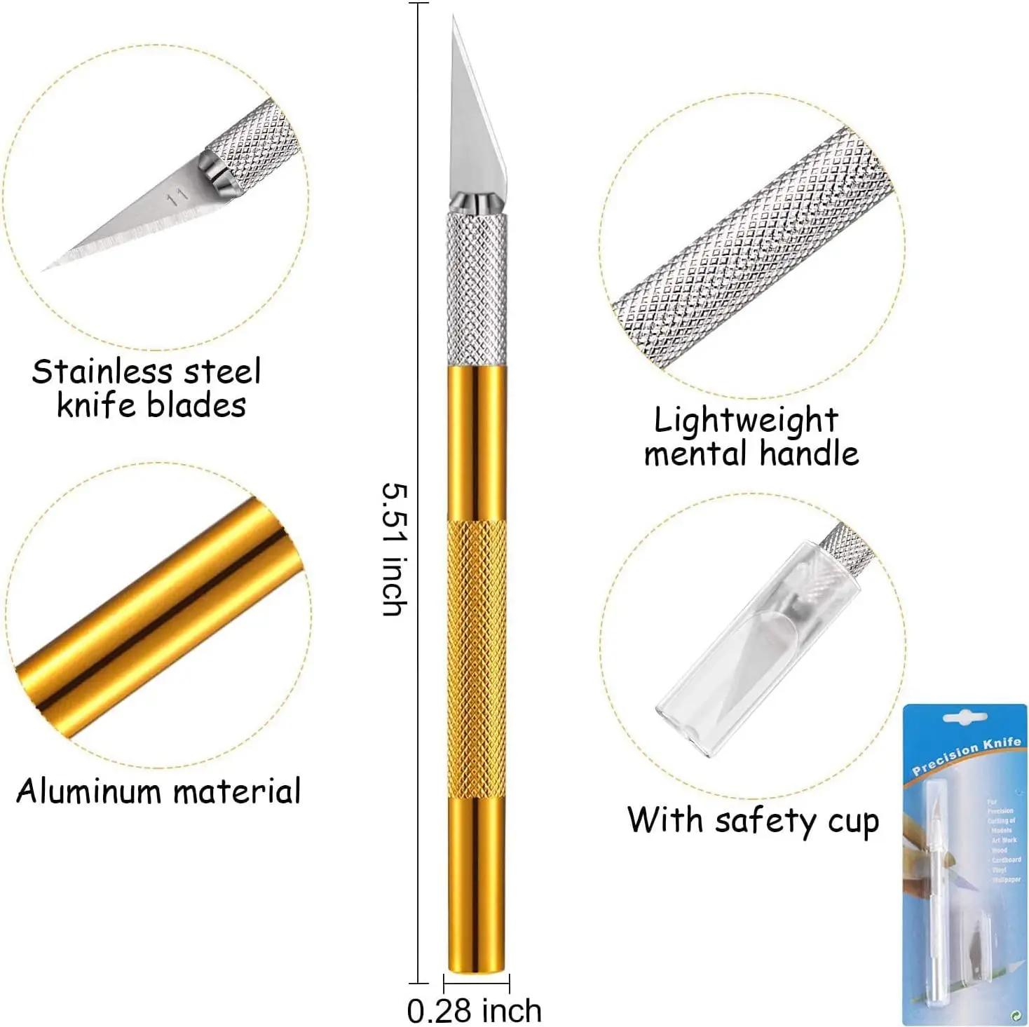 Multifunctional Precision Cake Carving Craft Knife With 5pcs Blades