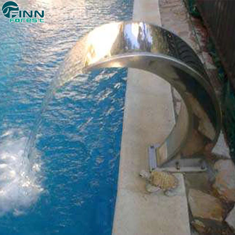 Simple Style Swimming Pool Cascade Waterfall 316 Stainless Steel Pool Water Features