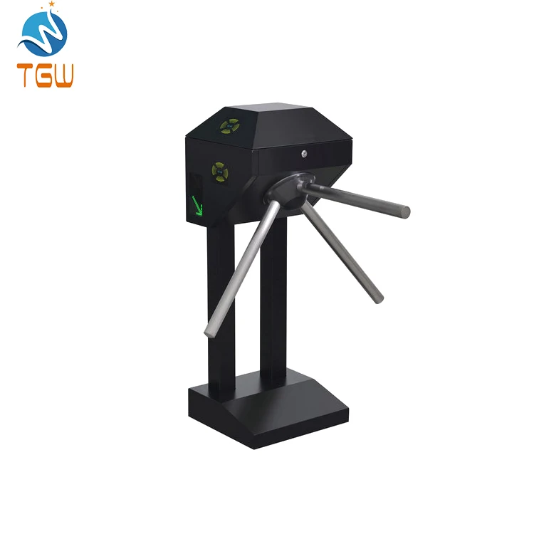 Electronic Fingerprint Scanner Security Tripod Turnstile Barrier With Qr Barcode