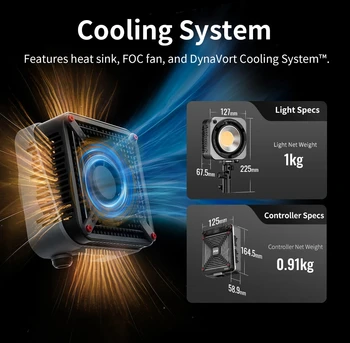 Zhiyun Molus G200 200Ws LED Video Light Photography Light Fill Light for Photos Studio Video Youtube TikTok Outdoor Shooting detail image