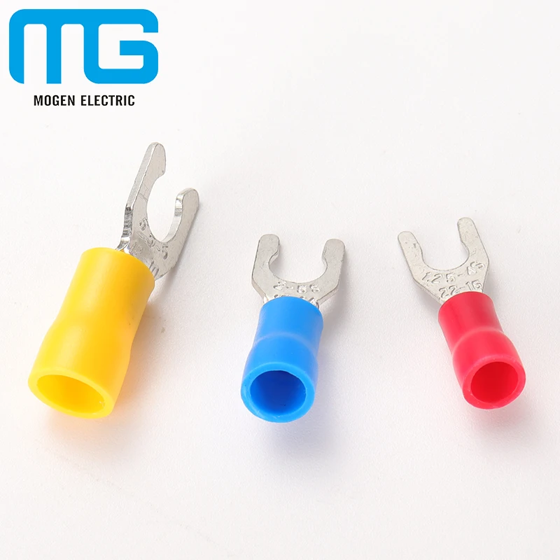 Customized Insulated Lock Spade Terminal Fork Type Made of Durable Copper Material