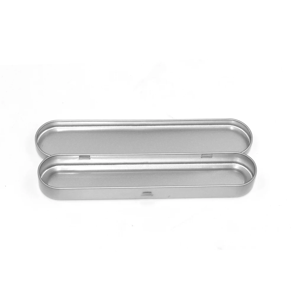 Wholesale Custom Logo Print Simple Creative Pen Pencil Gift Case Metal Tin Box