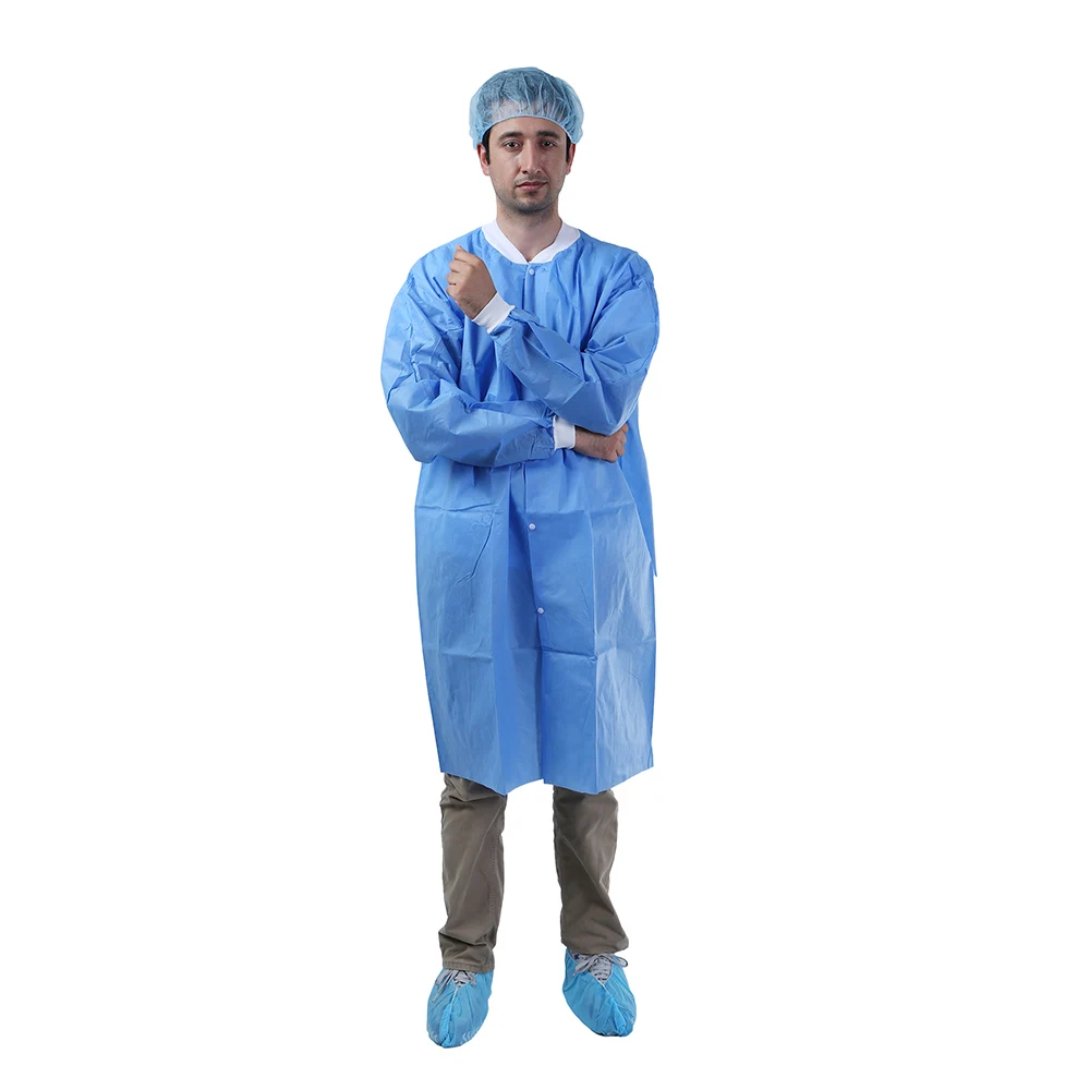 
Disposable PP labcoat /PP labcoat / Non-woven lab coat Blue 2XL 