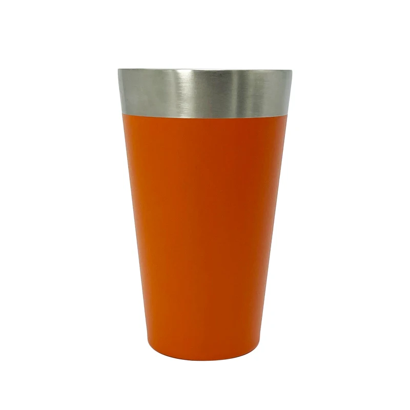 Stanley Vacuum Insulated Stacking Tumbler Stainless Steel Pint Drinking Cup  473ml 16oz Orange