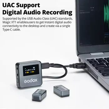 Godox Magic XT1 Professional Wireless Condenser Microphone-Lightweight Noise Cancelling Plastic for Outdoor Recording Live Use detail image