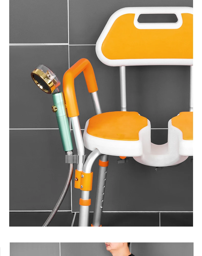 product wholesale adjust shower chair aluminum bath chair for the disable bathroom seat chair for shower bathroom stool-10