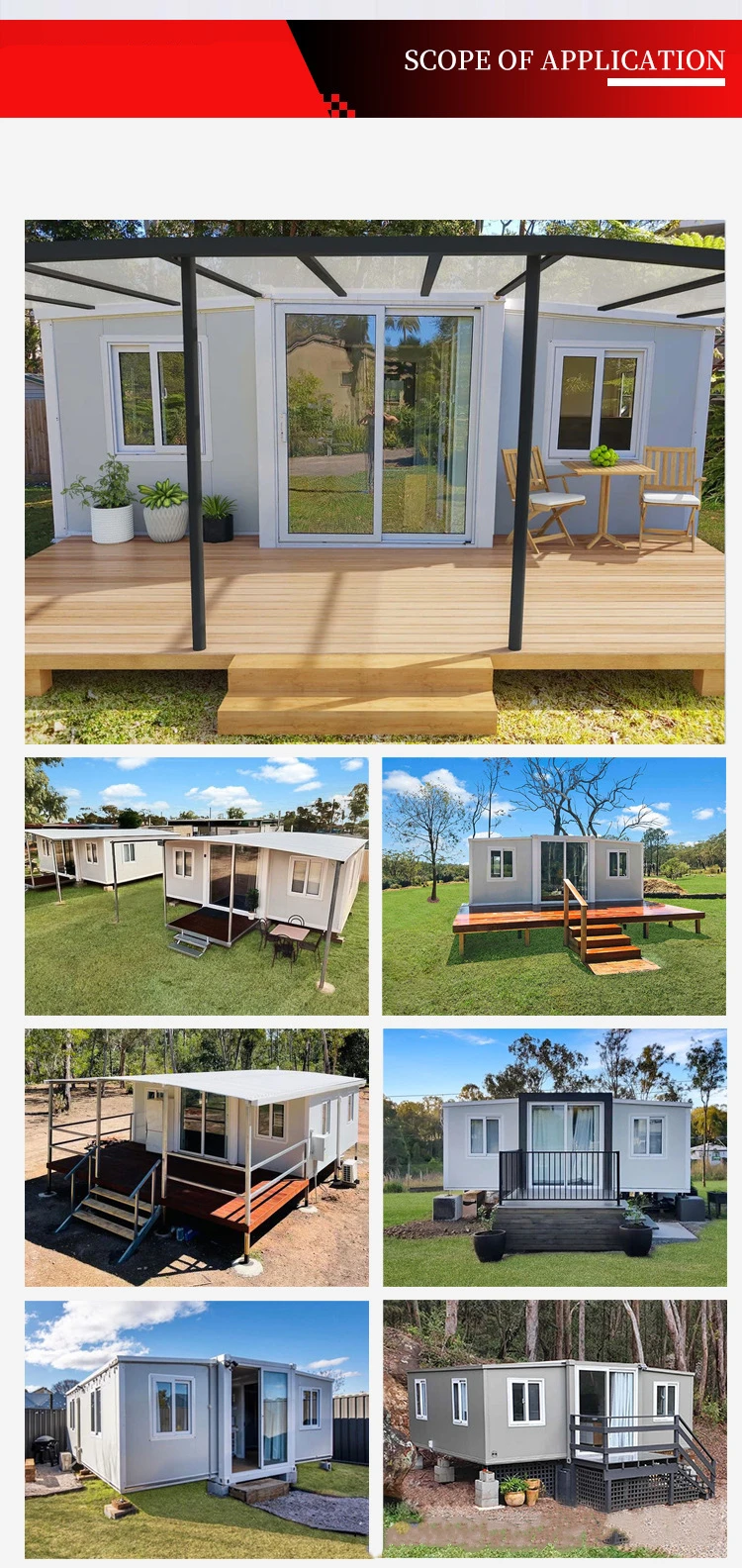 40FT Luxury Prefab House Container House Tiny House Expandable House ...
