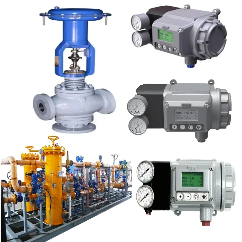 Azbil HLC  HTS type control valve with PSA1 PSA4 PSA6 actuator and Masoneilan SVI1000/SVI2/SVI3/4700E valve positioner