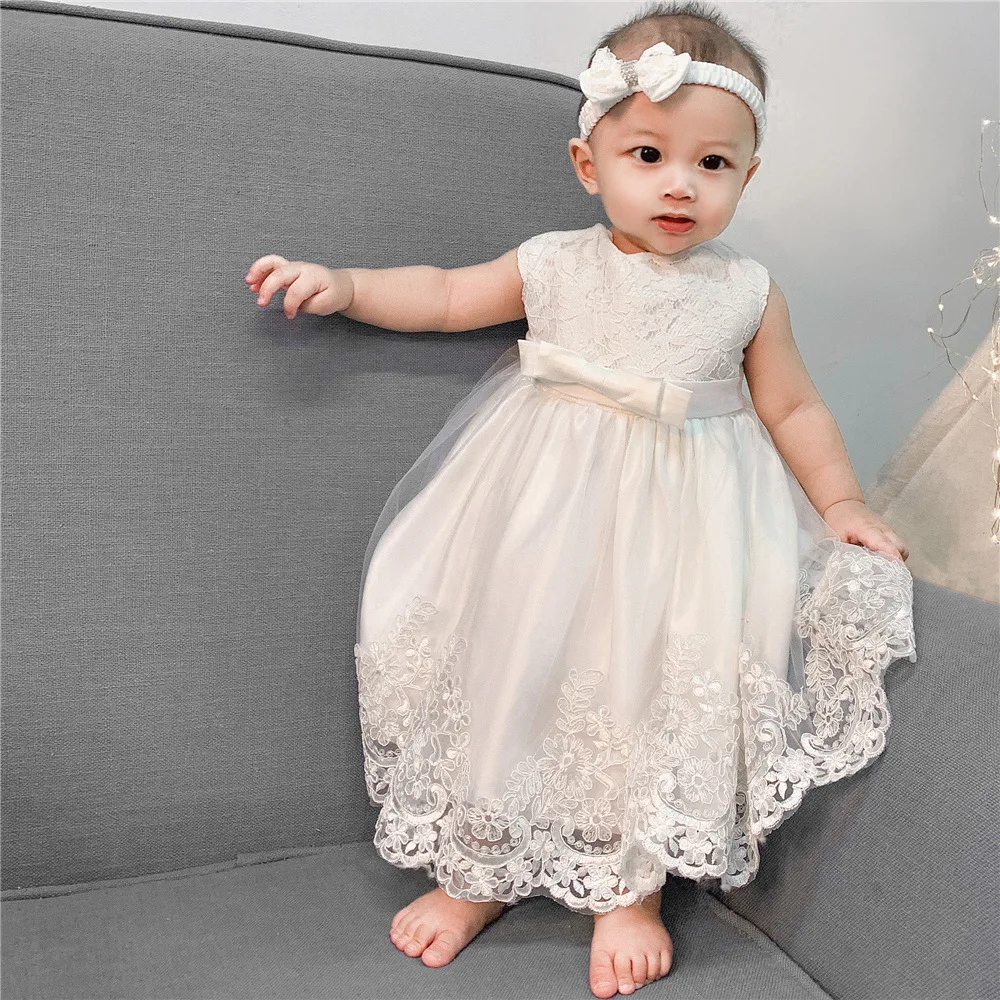 Оптовая продажа, детское платье на крестины для девочек, платье для крещения, одежда принцессы на день рождения для свадьбы