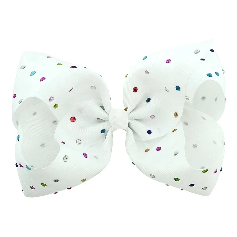 E-Magic Factory ручная работа большой пользовательский красочный бриллиант Jojo siwa корсажная лента с зажимом для принцессы девушки аксессуары волос