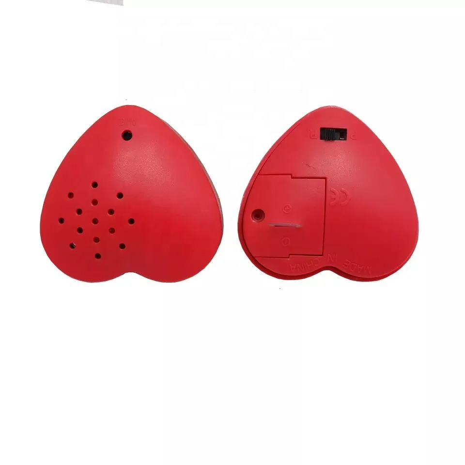 Recordable Voice Recording Box Heartbeat Recorder Valentine Gift Mini Toy  Voice Recorder Heartbeat Bear