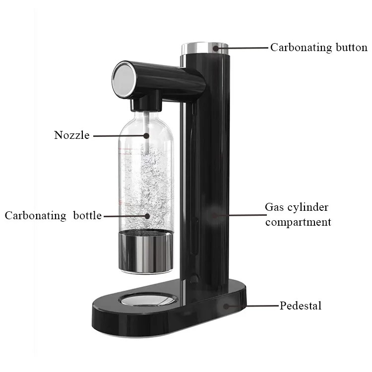 Sparkling Water Maker and Soda Streaming Carbonator Machine for Home Infuses Flavor While Carbonating Beverages