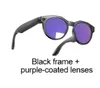 Black frame + purple-coated lenses