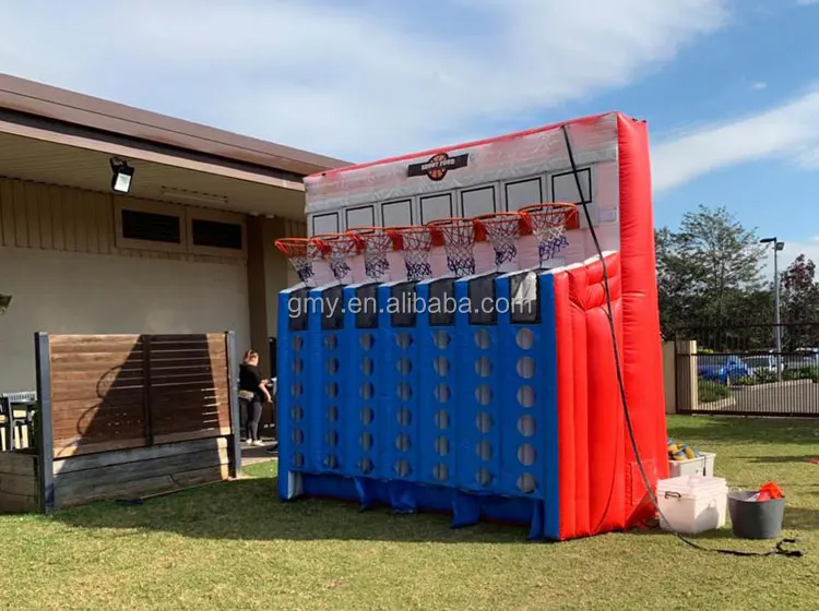 Carnival Sports Interactive Inflatables Connect 4 Basketball Shooting Four Game for Sale