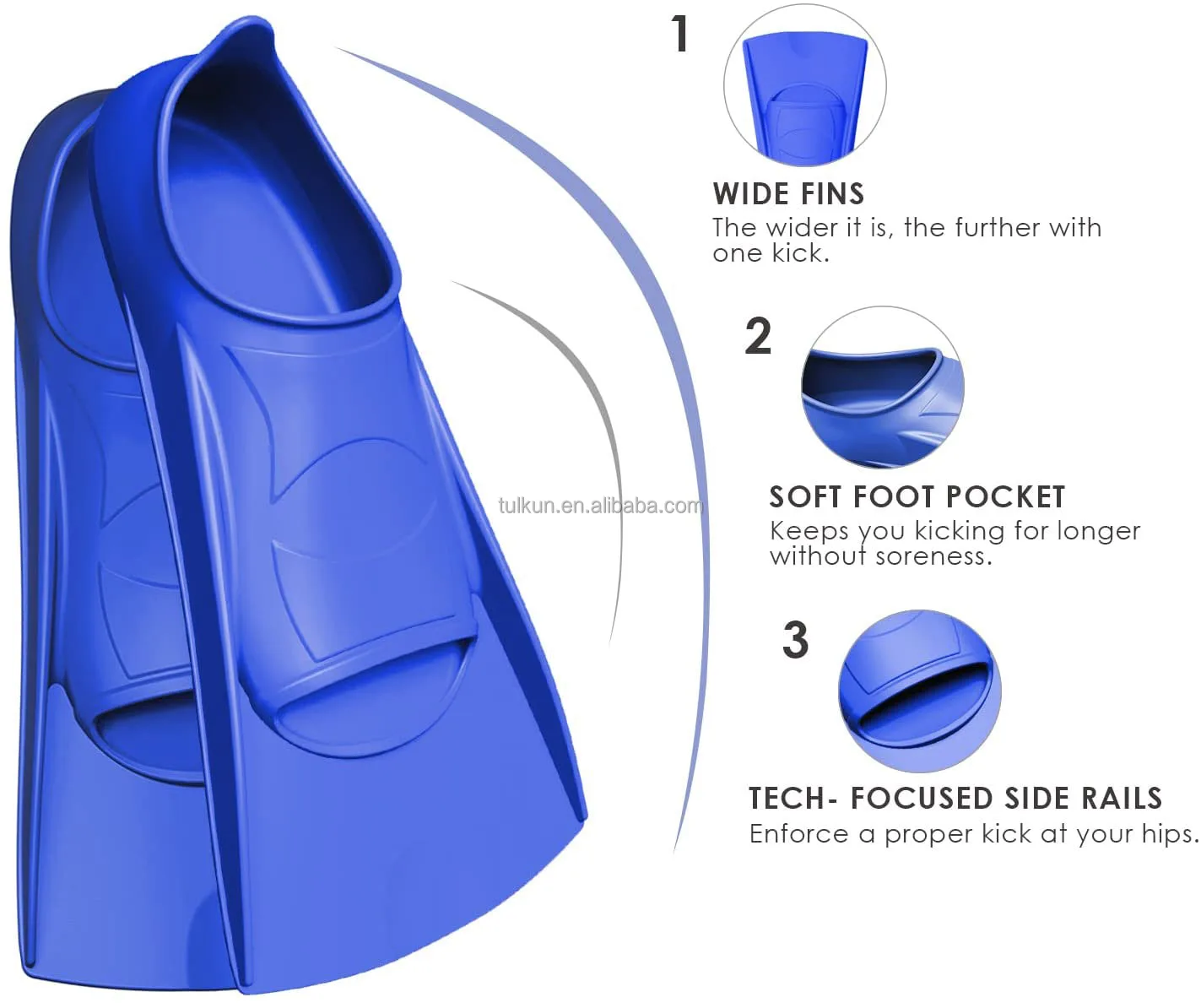 High Quality Toddler Swim Fins Silicone Swim Flippers New Design Diving