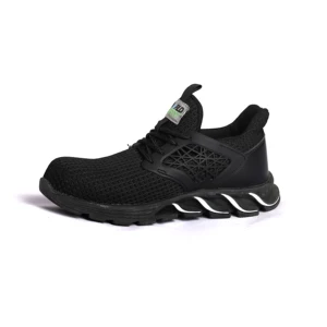 Fly Knit Fabric EVA Sole Safety Shoes Steel Toe Anti Impact Anti Puncture Security Shoes Men's Factory Warehouse Worker Footwear