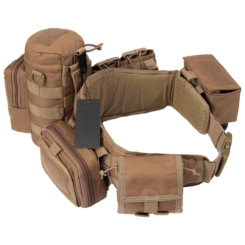 High Quality High Material Comfortable Tactical Belt Breathable Tactical Duty Belts Utility Belt with Accessories Pouches