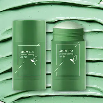 Cosmetic Face Mask Deep Cleansing Moisturizing Solid Green Tea Face Facial SolidMask