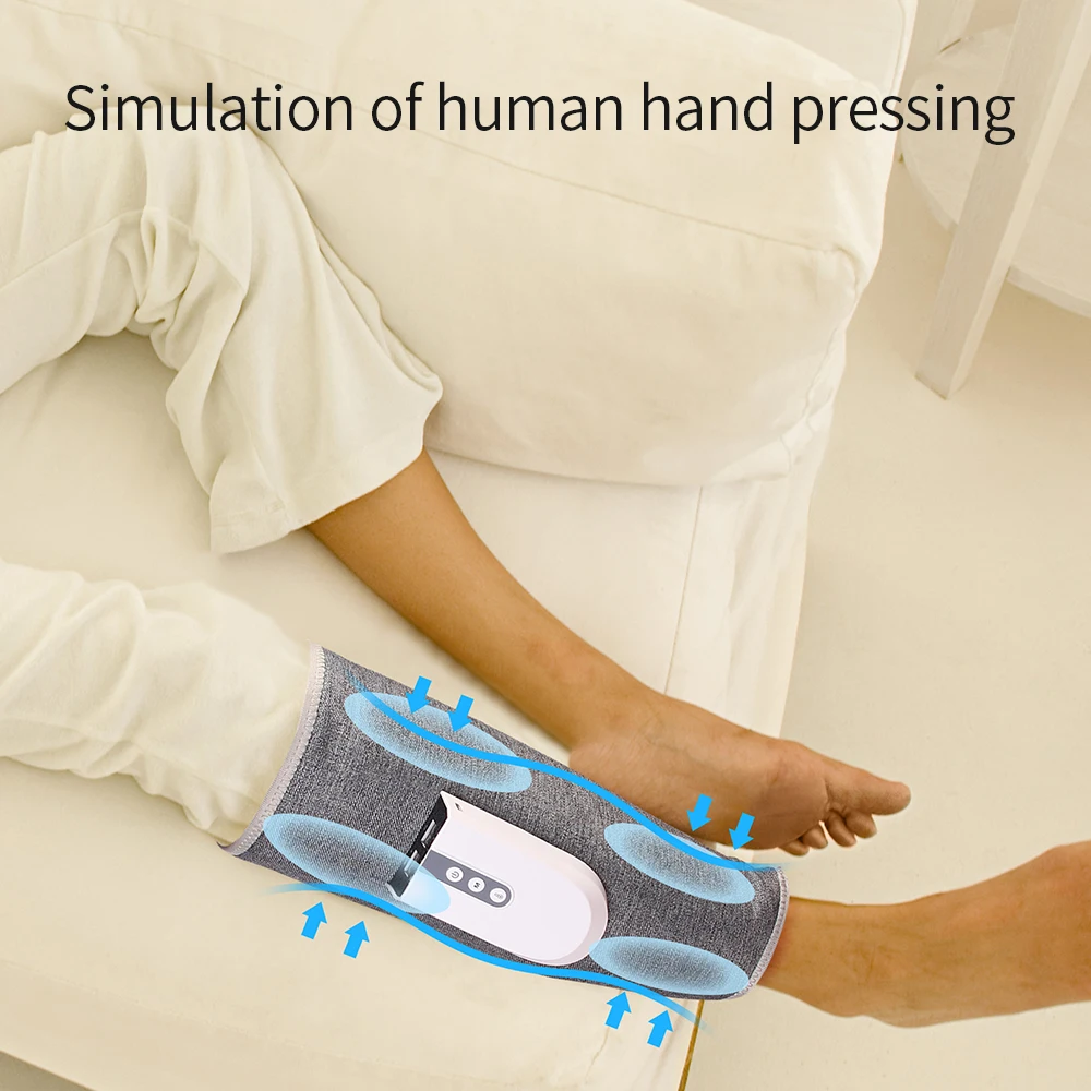 Single Cordless Chargeable Vibration Air Compression With Heating Portable Calf Massager
