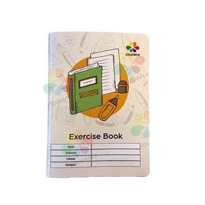 Custom Printing logo and Design School Notebook  A5 Size Ivory Paper Cover 100/200pages 70g Paper French Line Exercise Book