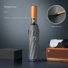Manche automatique en bois massif à 10 os - gris élégant