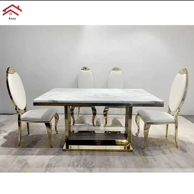 Modern Light Luxury Design Dining Table and Chair Set Restaurant Dining ...