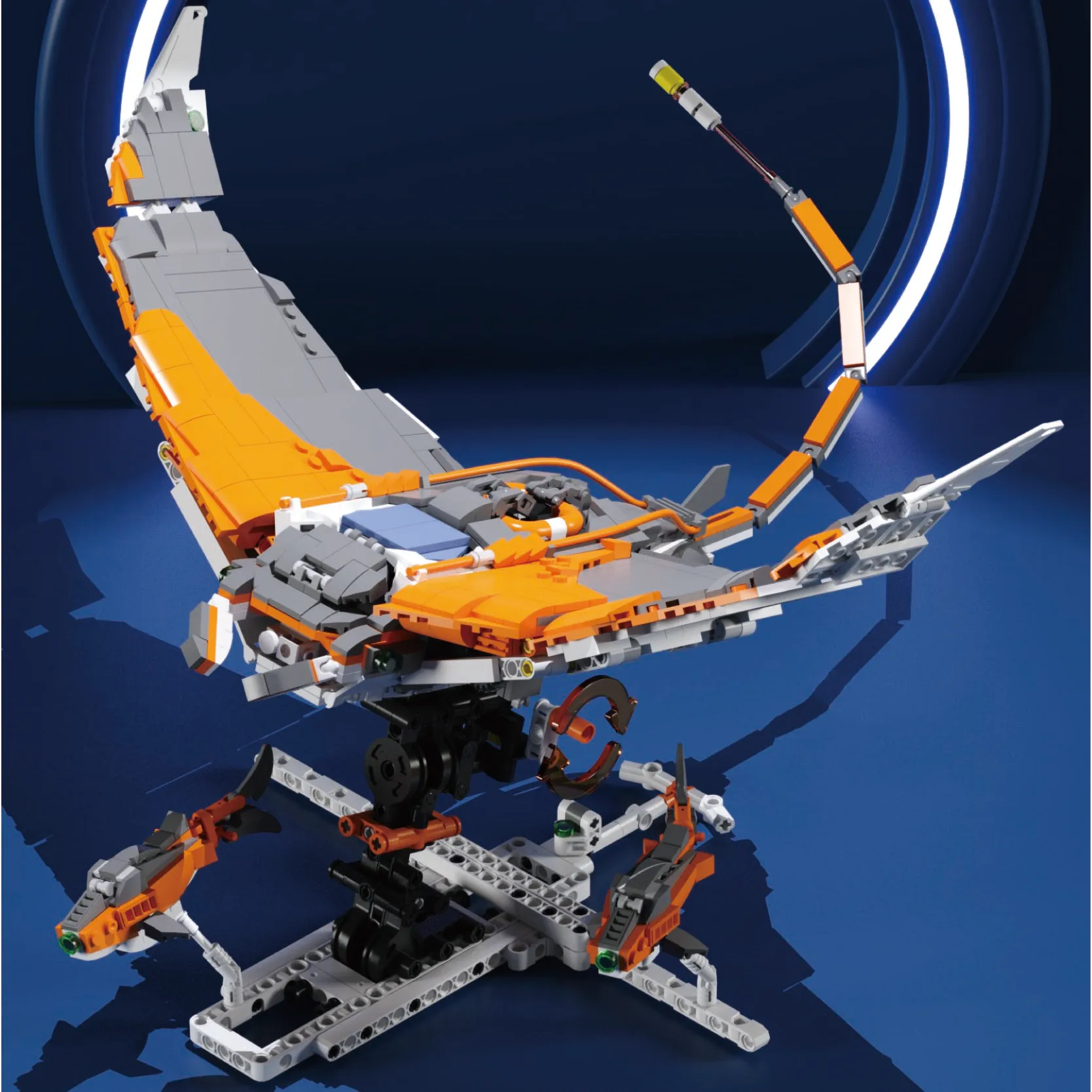 Creative MOC Simulation Shark&Skate Model Gear Linkage Building Block Sets DIY Assembly Toys Best Educational Toys for 6+