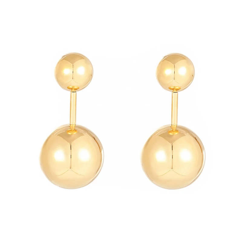 Double Sided Ball Earrings - Stylish & Durable Jewelry