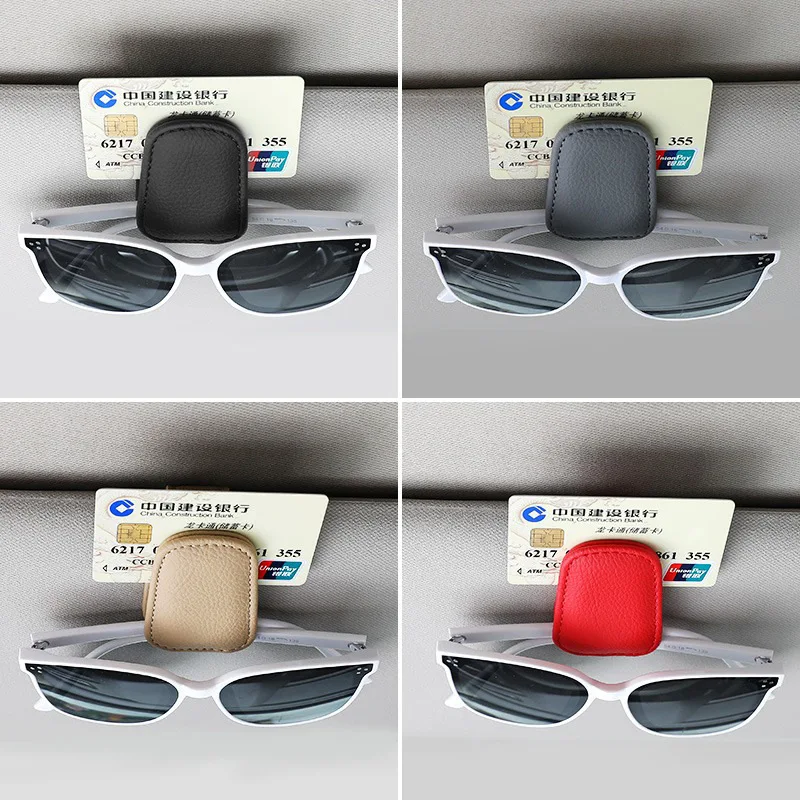 Multi-functional Car Sunglasses Holder Creative Car Visor Storage Clip Car Glasses Clip Auto Accessories