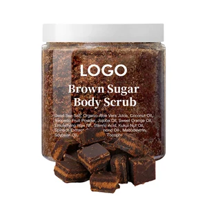 OEM Organic Whitening Brown Sugar Moisturizer Smooth Skin Private Label Exfoliating Body Scrub for All Skin Types