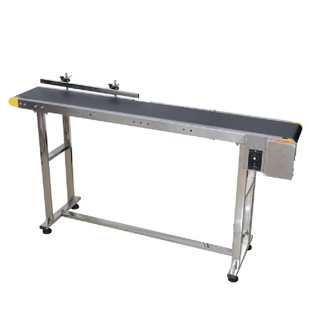 Inkjet Printer Logo Printing Coding With Conveyor Belt for Rice Bags Transporting