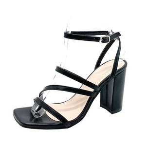 Factory Direct Summer Fashion Women Square Toe Sandals Lace up Thick Heel Custom Logo Wholesale