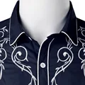 HWJK Jerseys for Men Stylish Western Cowboy Shirt Men Brand Design  Embroidery Slim Fit Casual Long Sleeve Shirts Mens Wedding Party Shirt for  Male