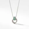 Collana circolare in acciaio colorato verde e bianco