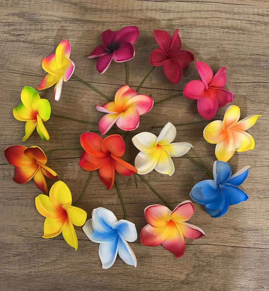 8CM EVA Foam Frangipani Hair Pick - Island Hawaii Decor