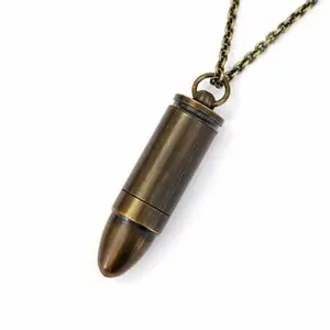 Fashion Men Jewelry Short Design Pendant Necklace Custom Bullet Pendant