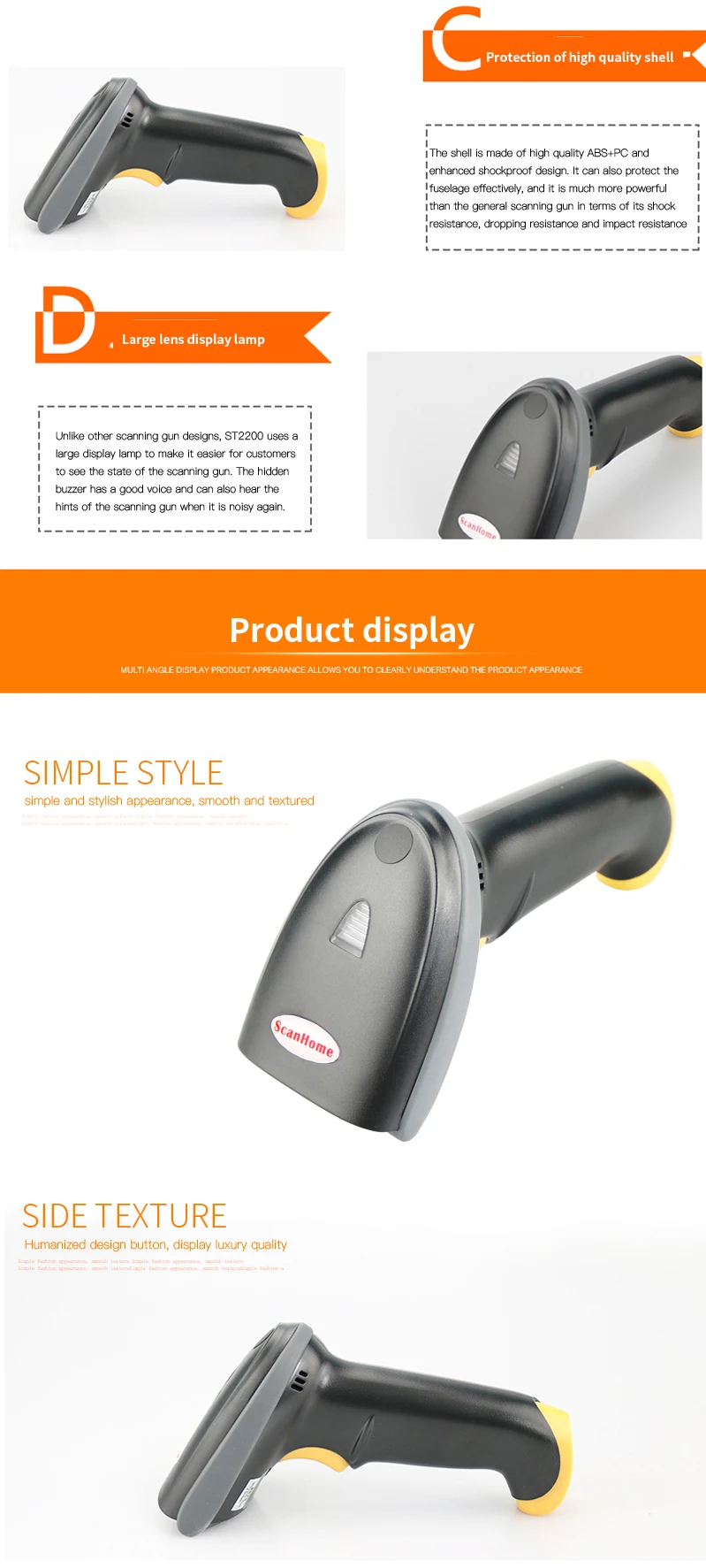 Scanhome Wired Barcode Scanner Industrial Barcode Scanner St2200 Buy