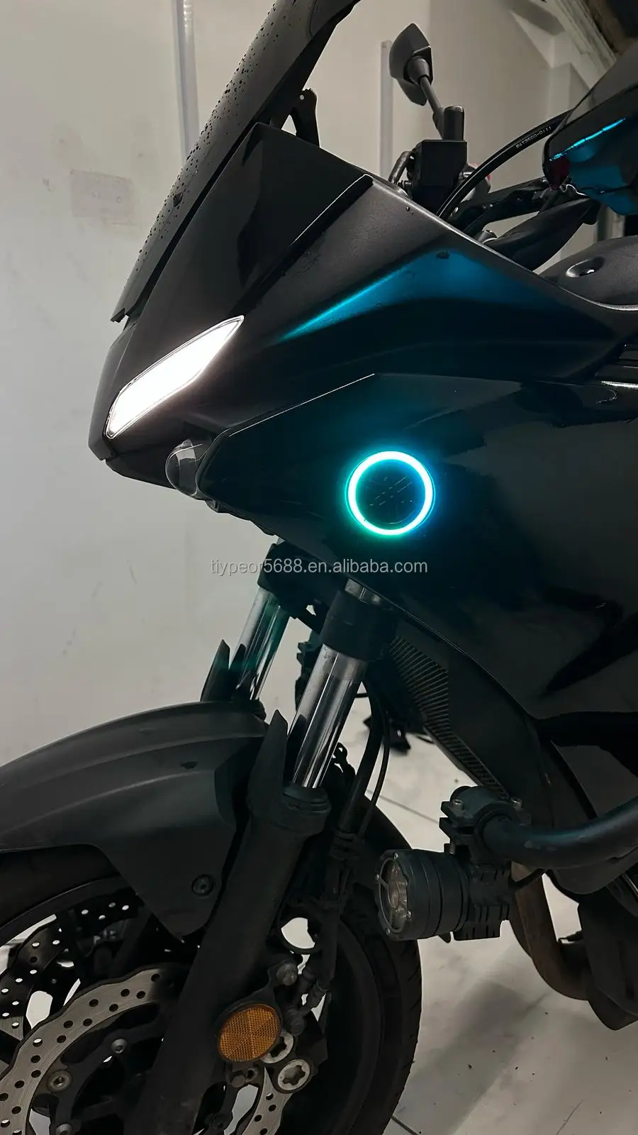 product tiypeor led angel eyes 50mm rgb bluetooth control light circle with cover ring light for bmw logo backlight logo led for yamaha-9